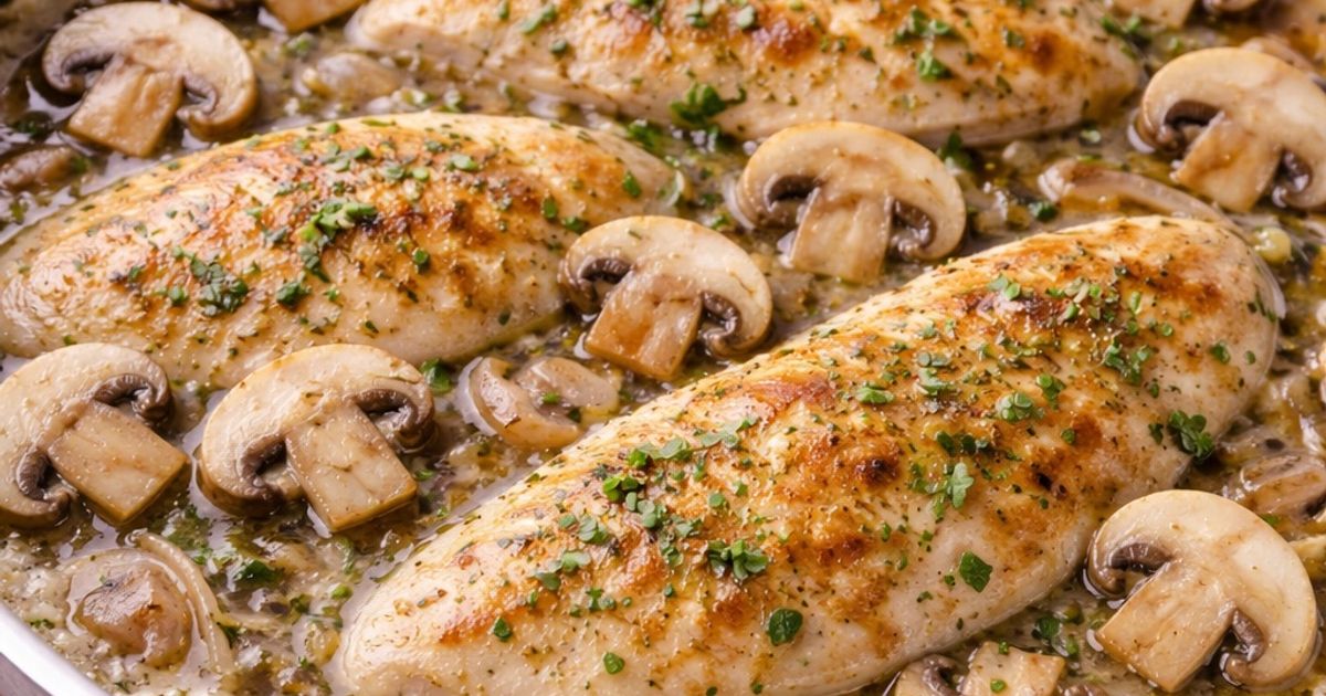 Chicken in White Wine, Mushroom and Garlic | Mark Waltrip